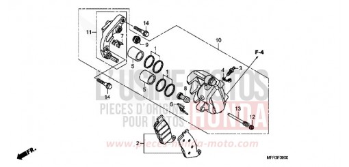 VORDERRAD-BREMSSATTEL (VT1300CX) VT1300CXA de 2010